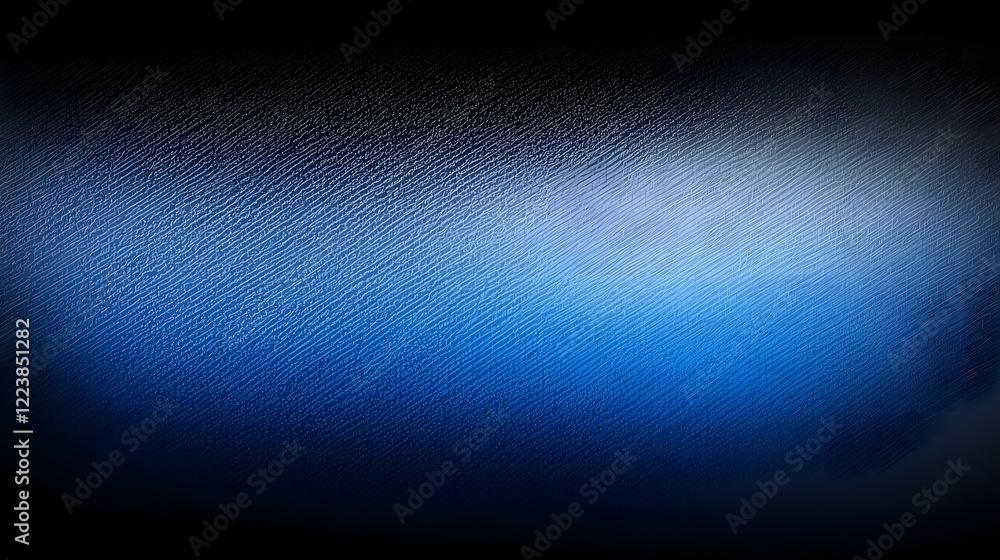 Poster Atmospheric gradient of dark blue merging into black with a fine noise effect creating depth and richness in an abstract and minimalist style  This digital image has a moody dramatic