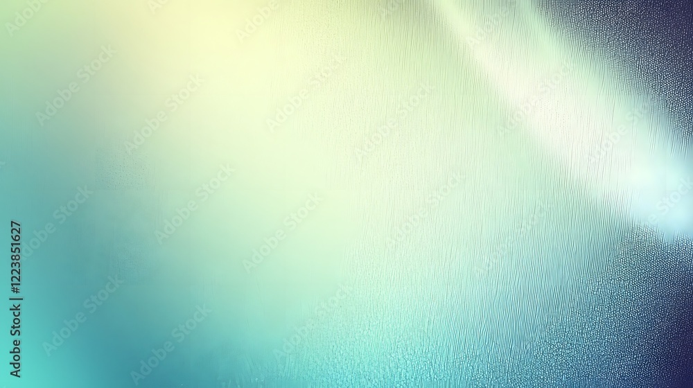 Aufkleber Elegant turquoise green gradient backdrop featuring soft glowing light leaks and a textured grainy surface