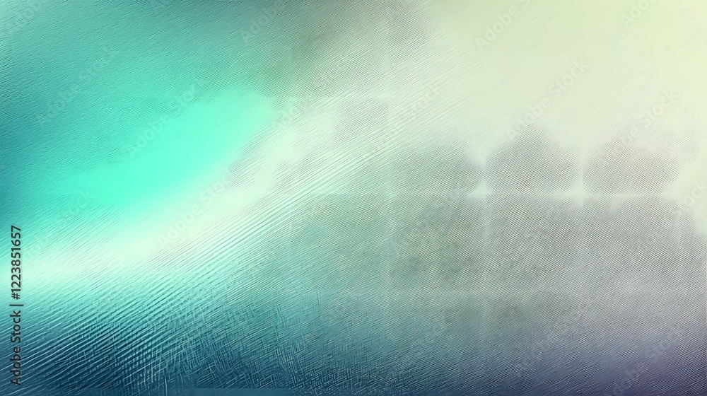 Poster Mesmerizing turquoise and green gradient background with light leak effects and fine noise texture offering a trendy and eye catching visual for digital artwork graphic design