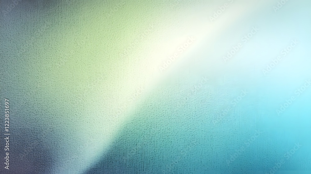 Aufkleber turquoise and green gradient abstract background with light leak effects and fine noise textures off