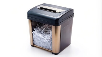 Paper Shredder with Shredded Paper