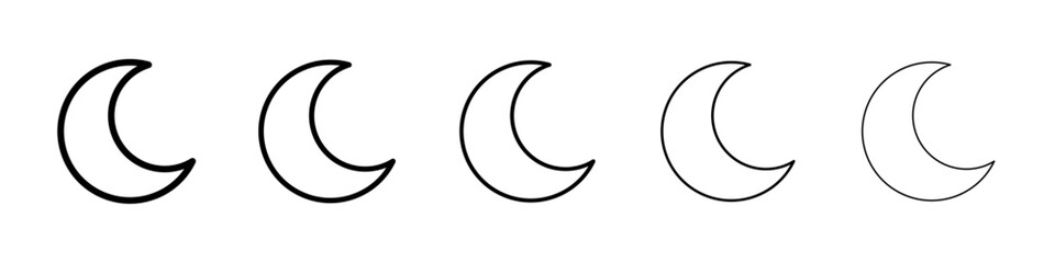 Obraz premium Moon icon Vector logo sign