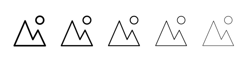 Mountain icon Vector logo sign