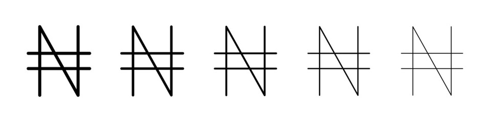 Naira icon Vector logo sign