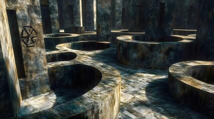 Fototapeta premium Exploring the Intricate Labyrinth