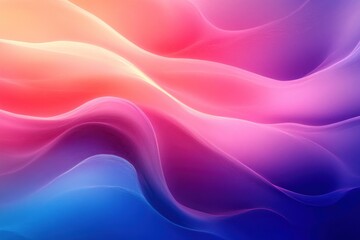 Fototapeta premium Abstract Wave Pattern in Pink and Blue with Smooth Gradient and Soft Lighting