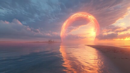 Sand Horizon Reflection