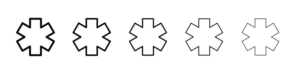 Paramedic sign icon Vector logo sign