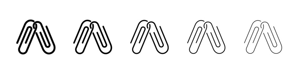 Paperclips icon Vector logo sign