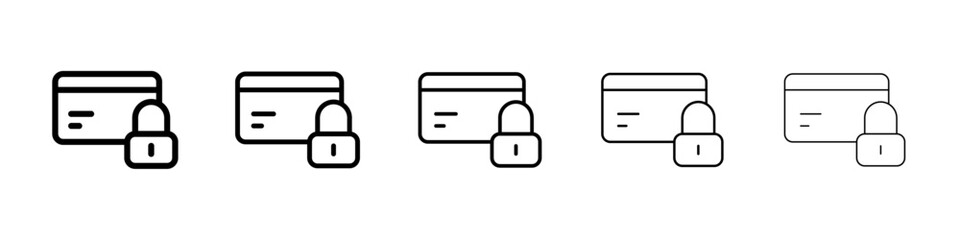 Payment locked icon Vector logo sign