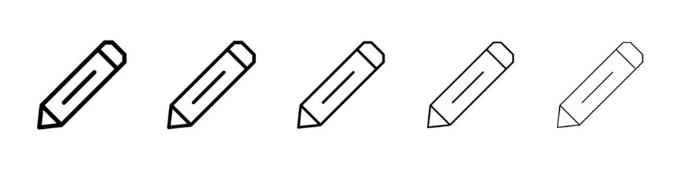 Pencil icon Vector logo sign