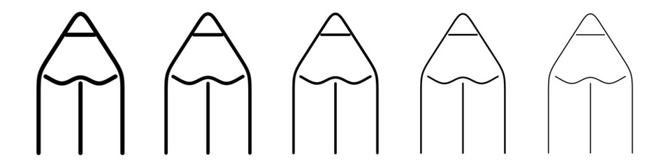 Pencil icon Vector logo sign