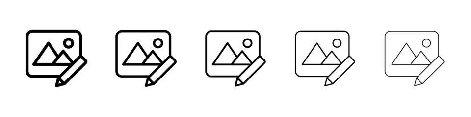 Picture edit icon Vector logo sign