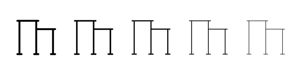 Pull up bars icon Vector logo sign