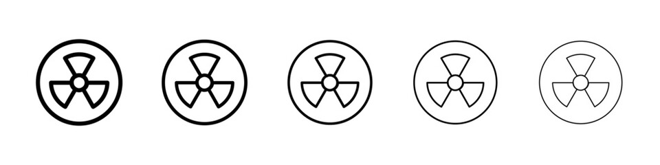 Radio active icon Vector logo sign