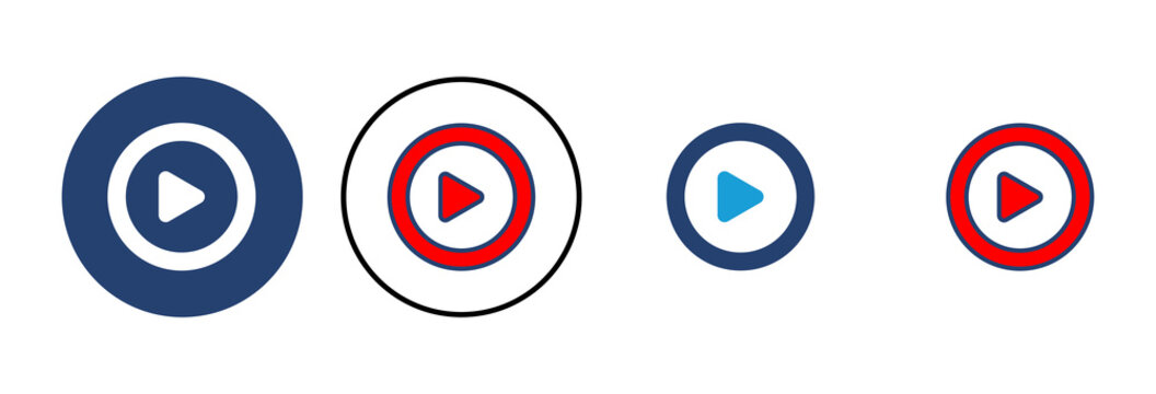 Play Icon vector. Play button vector icon