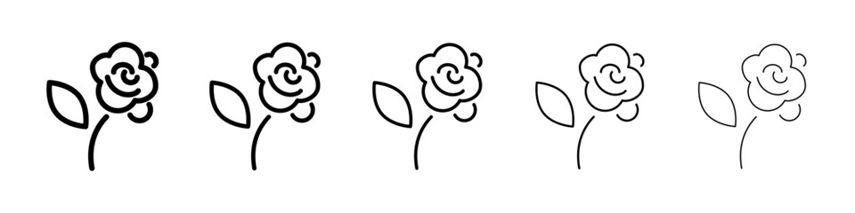 Obraz premium Rose icon Vector logo sign