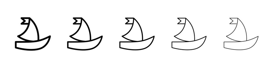 Sailboat icon Vector logo sign