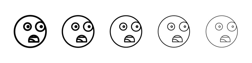 Scared icon Vector logo sign