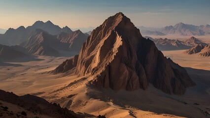 Naklejka premium Mount Sinai, Mount Moses in Egypt. Generative AI 