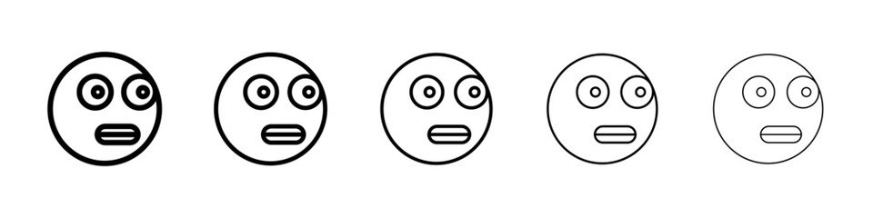 Shocked icon Vector logo sign