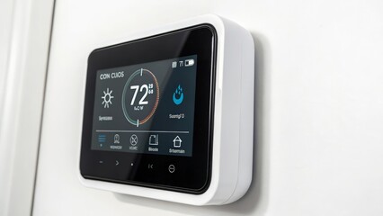 Smart Thermostat on Wall