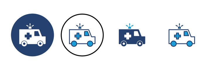 Ambulance icon vector. ambulance truck icon vector. ambulance car
