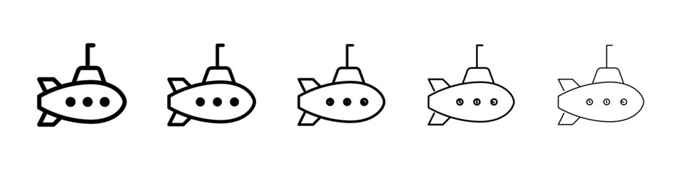 Submarine icon Vector logo sign