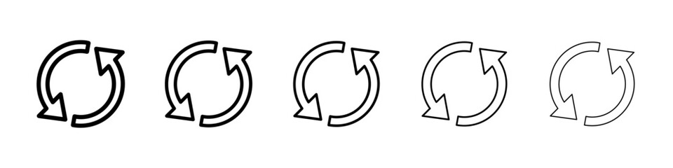 Synchronize icon Vector logo sign