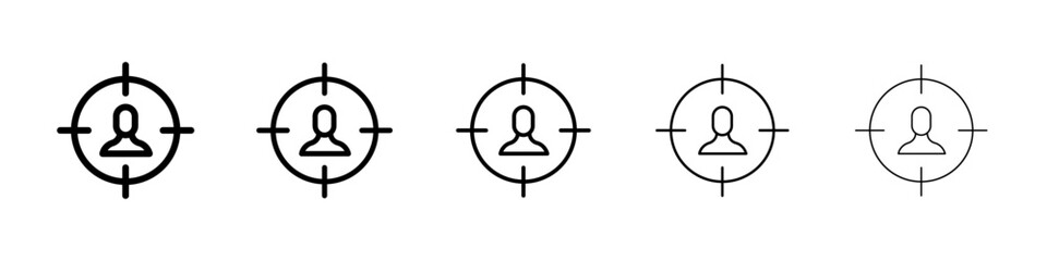 Target audience icon Vector logo sign