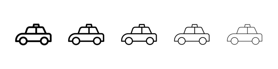 Taxi icon Vector logo sign