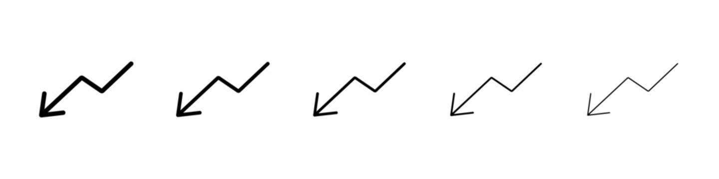 Trending down icon Vector logo sign