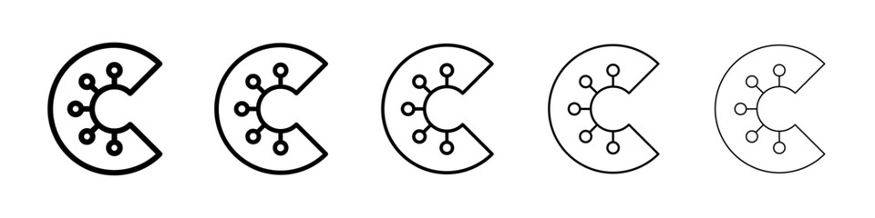 Virus warm icon Vector logo sign