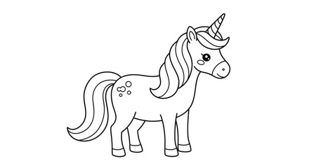 Fototapeta premium Coloring Page Simple Illustrations for Kids Books/Coloring Books.