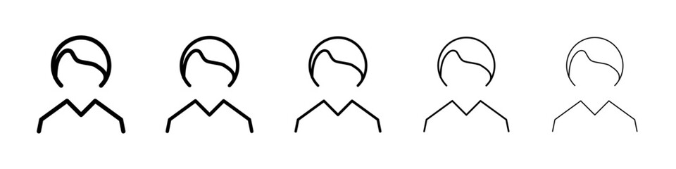 Woman icon Vector logo sign