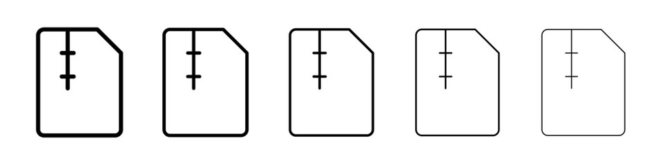 Zipped file icon Vector logo sign