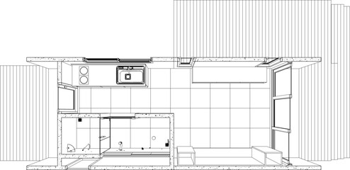 3D illustration of building structure
