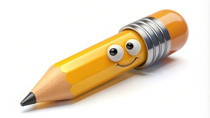 Cartoon Pencil with Face