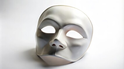 White Mask on White Background