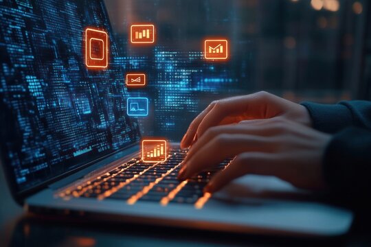Large Language Model AI Concept with Holographic Interface for Data Processing and Communication