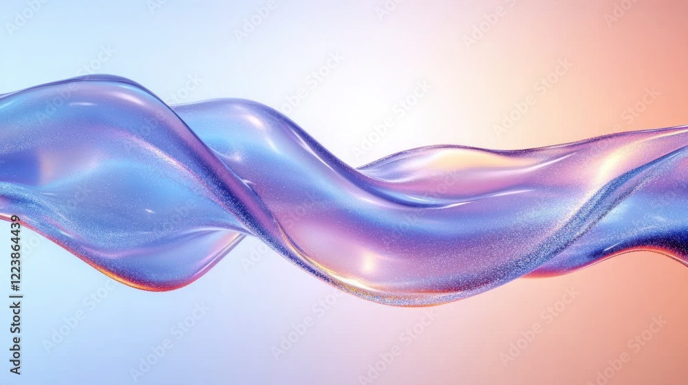 Poster abstract liquid gradient flow with soft pastel colors and minimalist design
