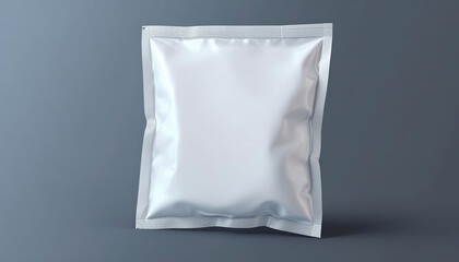 Blank Silver Foil Packaging Stands Alone