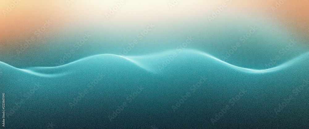 Poster gradient background soft turquoise minimalistic design ethereal lighting abstract art