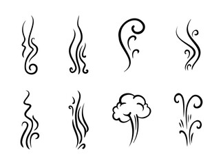 Obraz premium Creative collection of smoke illustrations in various shapes and styles