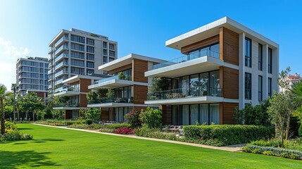Modern Luxury Apartments with Landscaped Grounds