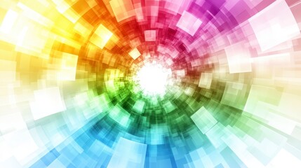 Naklejka premium Abstract Colorful Swirling Tunnel of Light Futuristic Technology Background Design