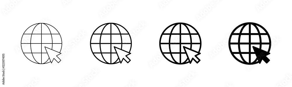 Wall mural web icon vector isolated on white background. website vector icon. internet world vector