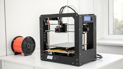 Fototapeta premium 3D Printer with Filament Spool