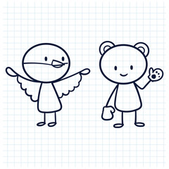 stick man sketch design illustration