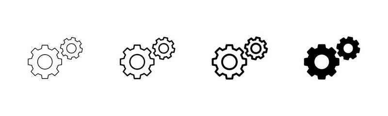 setting Icon vector isolated on white background. setting vector icon. Cog settings Icon Symbol. Gear
